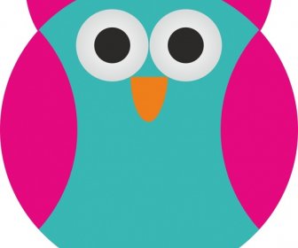 Cute Abstract Owl Vector Illustration With Cartoon Style