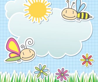 Cute Baby Backgrounds Vector