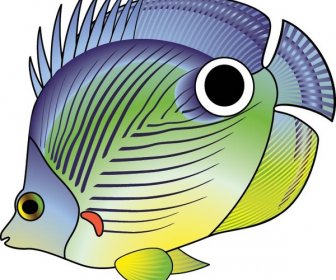 милый мультфильм рыбы вектор