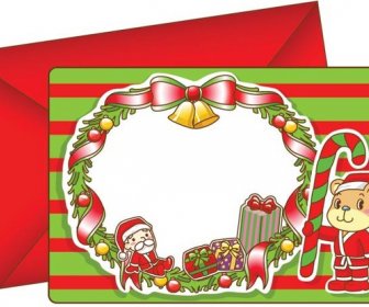 Cute Christmas Red Email Greeting Letter Vector