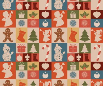 Cute Christmas Seamless Pattern Vector