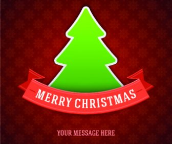 Cute Christmas Tree Backgrounds Vector