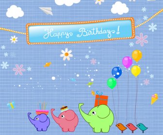 Cute Happy Birthday Card Design