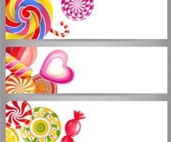 Cute Sweets Banners Vector