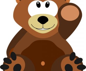 Niedliche Teddybären Zeichnen Im Cartoon-Stil