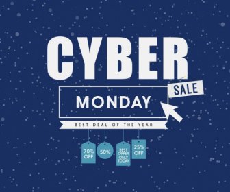 Cyber Montag Verkauf Plakat Schnee Hintergrund Ornament