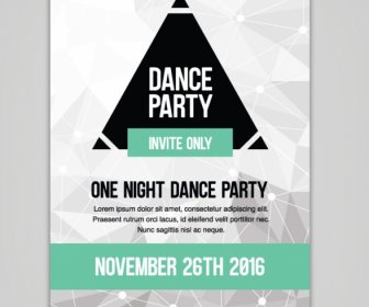 Dance Party Abstract Polygon Poster Design