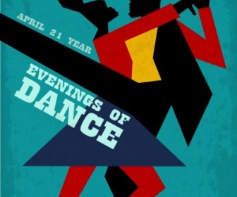 الرقص طرف شعار صورة ظلية الراقصة الحلية الهندسية