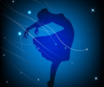 Dancing Girl Silhouette Background