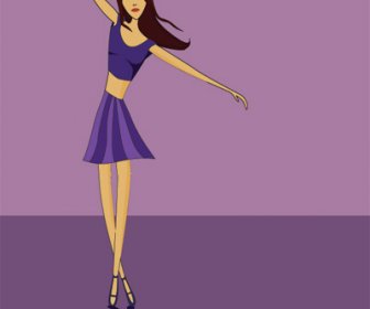 Baile Chica Vector Graphics