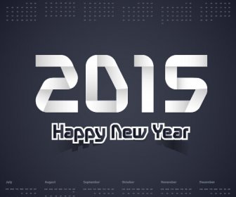 Dunkle Farbe Calendar15 Neujahr Vektor