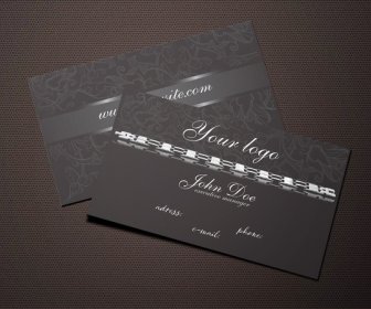 Dark Jewelry Business Card Free Template