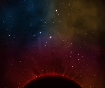 темное космическое ночное небо планеты