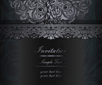 Dark Style Floral Vintage Backgrounds Vector Graphics