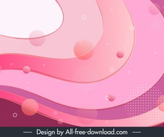 Decorative Abstract Background Bright Transparent Pink Curves Design