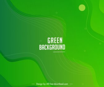 Decorative Abstract Background Template Green Monochrome