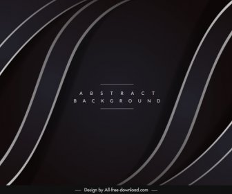 Decorative Background Abstract Curves Dark Black Decor