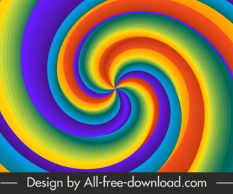 Sfondo Decorativo Colorato Dinamico Contorto Illusione Arredamento