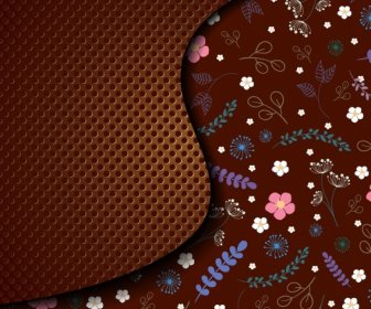 Dekorativer Hintergrund Floral 3d Gefleckte Oberflächendekor