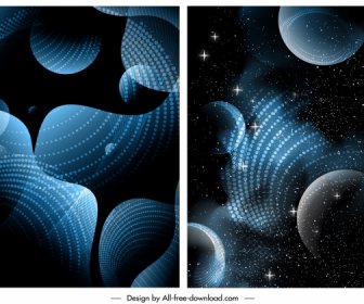 Decorative Background Modern Sparkling Abstract Space Sketch