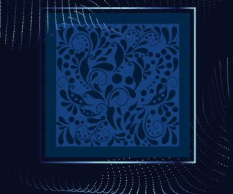 장식 배경 사진 프레임 잎 패턴 어두운 현대