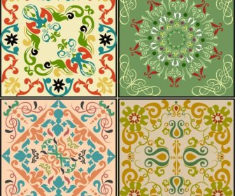 ديكور مجموعات خلفية ملونة الديكور الكلاسيكي متماثل
