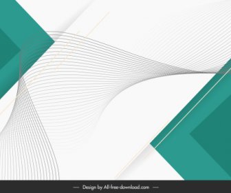 Decorative Background Template Dynamic Curves Geometry Sketch