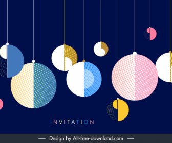 Decorative Background Template Hanging Semicircle Shapes Colorful Flat
