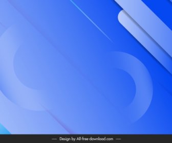 Decorative Background Template Modern Elegant Blue Flat Design