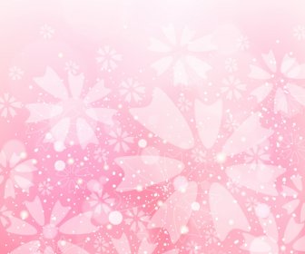 Decorative Background Template Vivid Bright Pink Petals Design