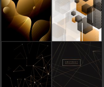 Decorative Background Templates Modern Abstract Geometric Decor