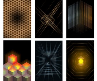декоративные фоновые шаблоны современного 3d геометрического декора