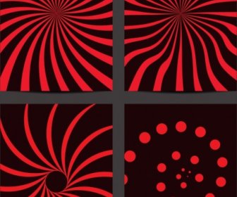 Decorative Background Twisted Red Lines Spots Decoration