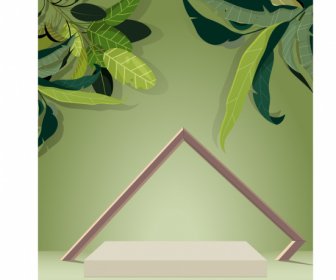 Dekorativer Hintergrund 3D-Design Elegante Blätter Dekor
