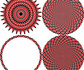 Decorative Circles Vector Illustration With Interlock Design