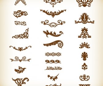 decorative elements set vector graphics