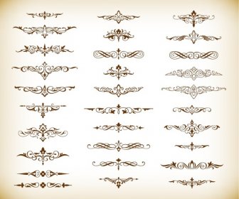 decorative elements vector graphics set