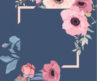 Decorative Flowers Background Elegant Vintage Design