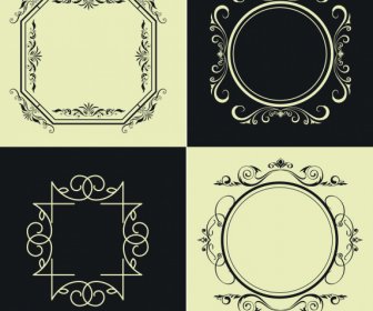 декоративные кадры шаблоны европейского симметричного дизайна ретро декор