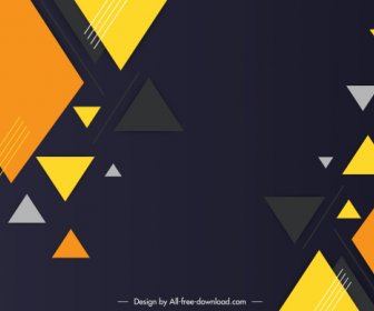 Décor Géométrique Plan Moderne Coloré Triangles Plats Croquis