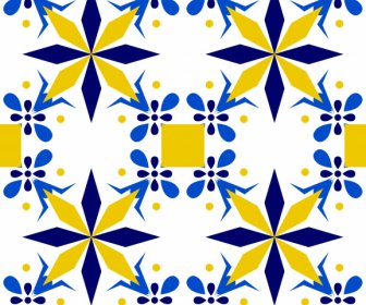 Decorative Pattern Colorful Elegant Abstract Symmetric Flat Design