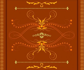 橙色古典風格裝潢圖案元素