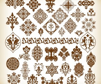 Decorative Pattern Elements Vector Collection