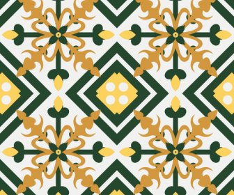 Dekorative Muster Flache Klassische Symmetrische Europäische Design