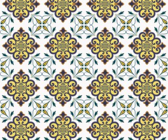 Dekorative Muster Vorlage Helle Bunte Wiederholenden Symmetrischen Design