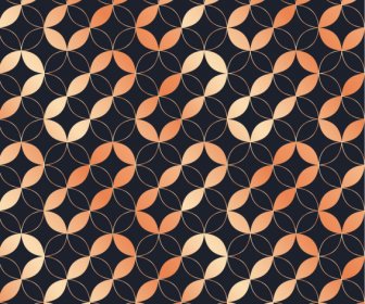 Decorative Pattern Template Illusive Repeating Seamless Circles Shape