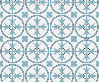 Modèle De Motif Décoratif Répétition Cercles Formes De Flore Symétrique