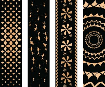 Decorative Pattern Templates Elegant Dark Repeating Delusive Design