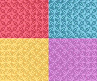 Decorative Pattern Templates Pastel Repeating Concentric Circles Illusion