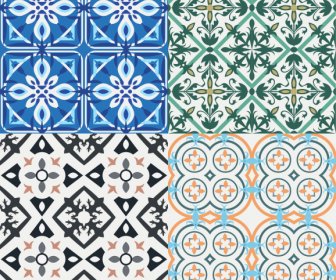 Decorative Pattern Templates Symmetrical Repeating Illusion Decor